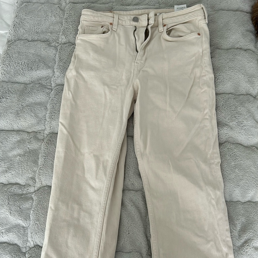 H&M cream jeans